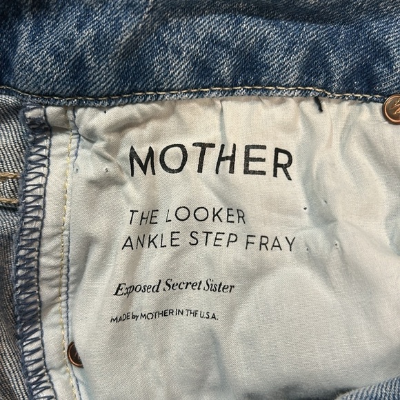 Mother The Looker Ankle Step Fray Exposed Secret Sister Jeans Size 23 - Picture 11 of 12